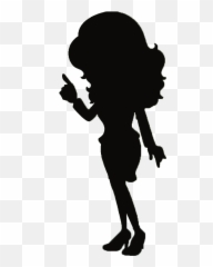 Cartoon Clip Art - Png Cartoon Woman Curly Hair Transparent Emoji,Kneel Emoji Girl