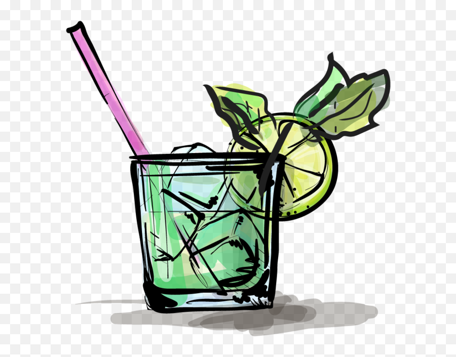 Cocktail Clipart Mojito Cocktail - Gin And Tonic Clipart Emoji,Mojito Emoji