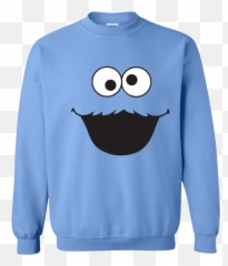 Sesame Street Cookie Monster Face T - Shirt Hoodie Ls Cookie Monster T Shirt Emoji,Cookie Monster Emoticon