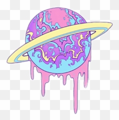 Saturn Planet Purple Wallpaper Watercolor Pastel Tumblr - Aesthetic Stickers Colourful Emoji,Saturn Emoji