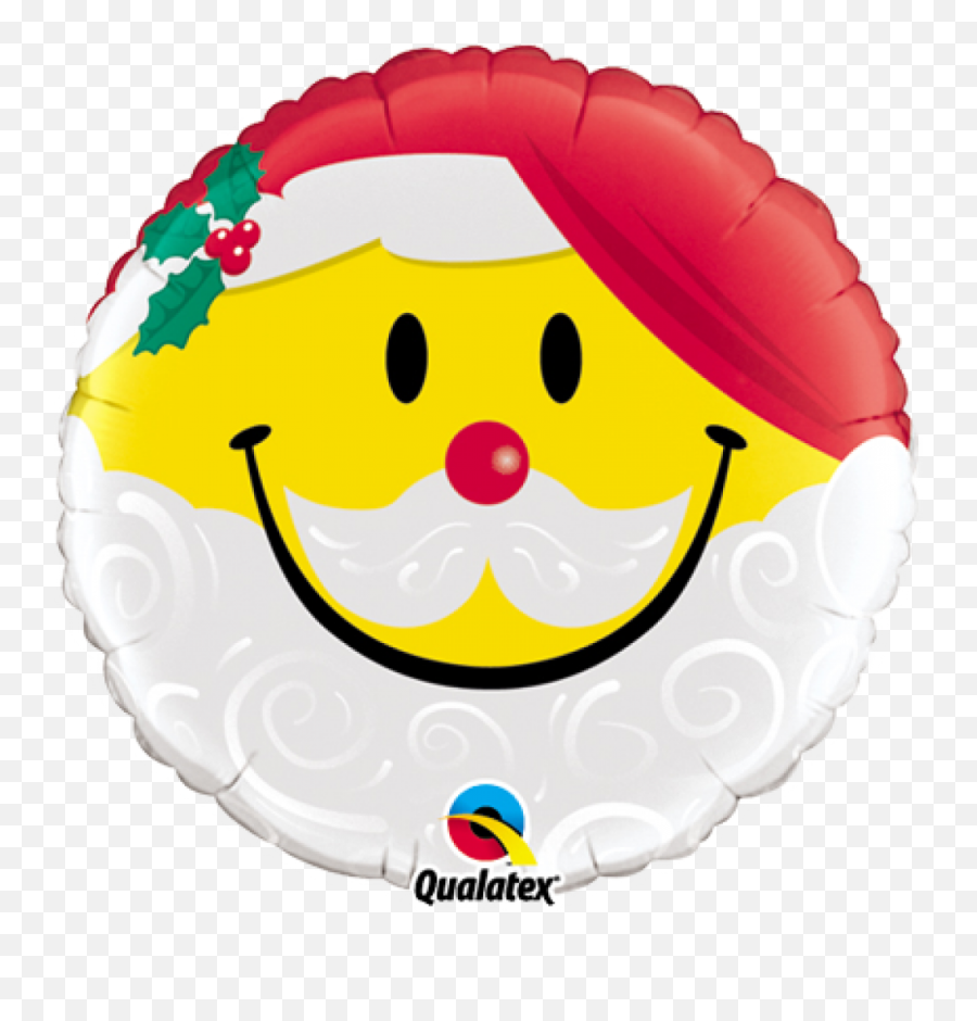 Folienballon Smiley - Weihnachtsmann Ø 45 Cm Qualatex Balloon Emoji,Htc New Emojis