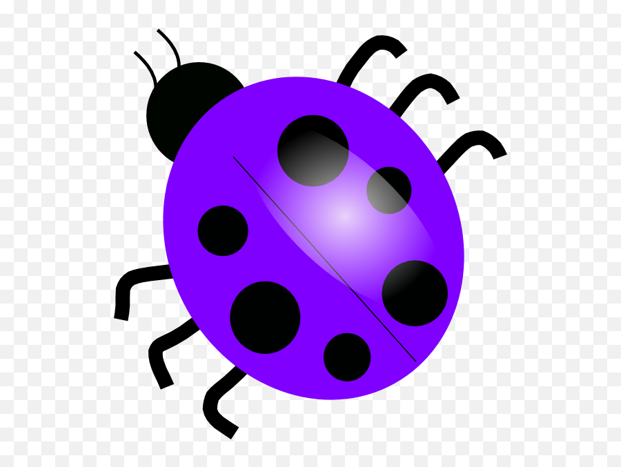 Purple Ladybugs Clip Art At Clker - Blue Ladybug Clipart Emoji,Ladybug Emoticon