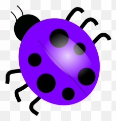 Purple Ladybugs Clip Art At Clker - Blue Ladybug Clipart Emoji,Ladybug Emoticon