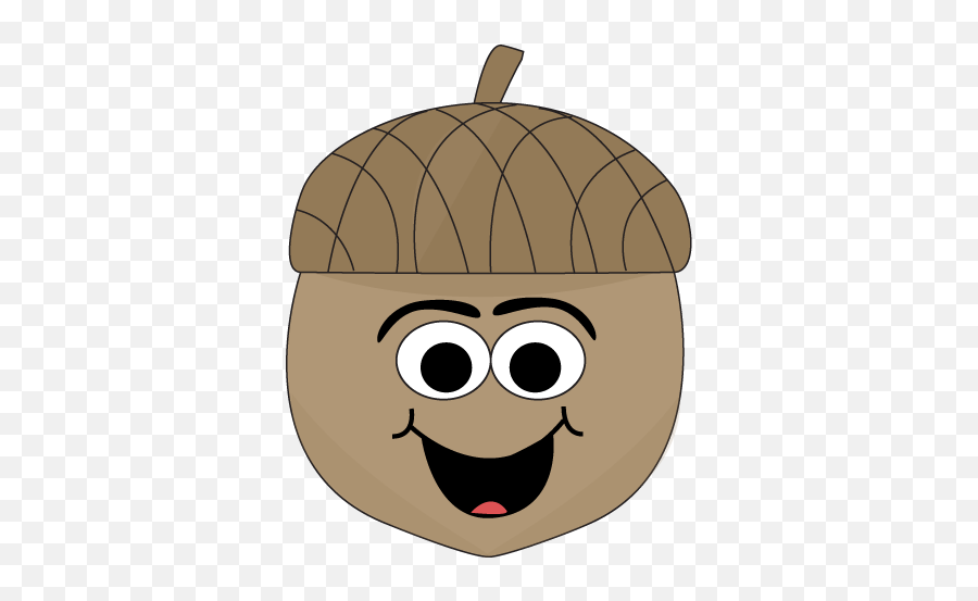 Fall Clip Art - Cartoon Acorn Clipart Emoji,Fall Leaf Emoticon