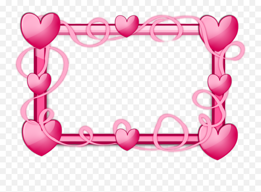 Heart Frames - Clip Art Library Border Design Pink Heart Emoji,Heart Emoji Border