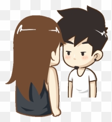 Jenny Pop - Boy And Girl In Love Cartoon Gif Emoji,Cute Couple Emoji Stories