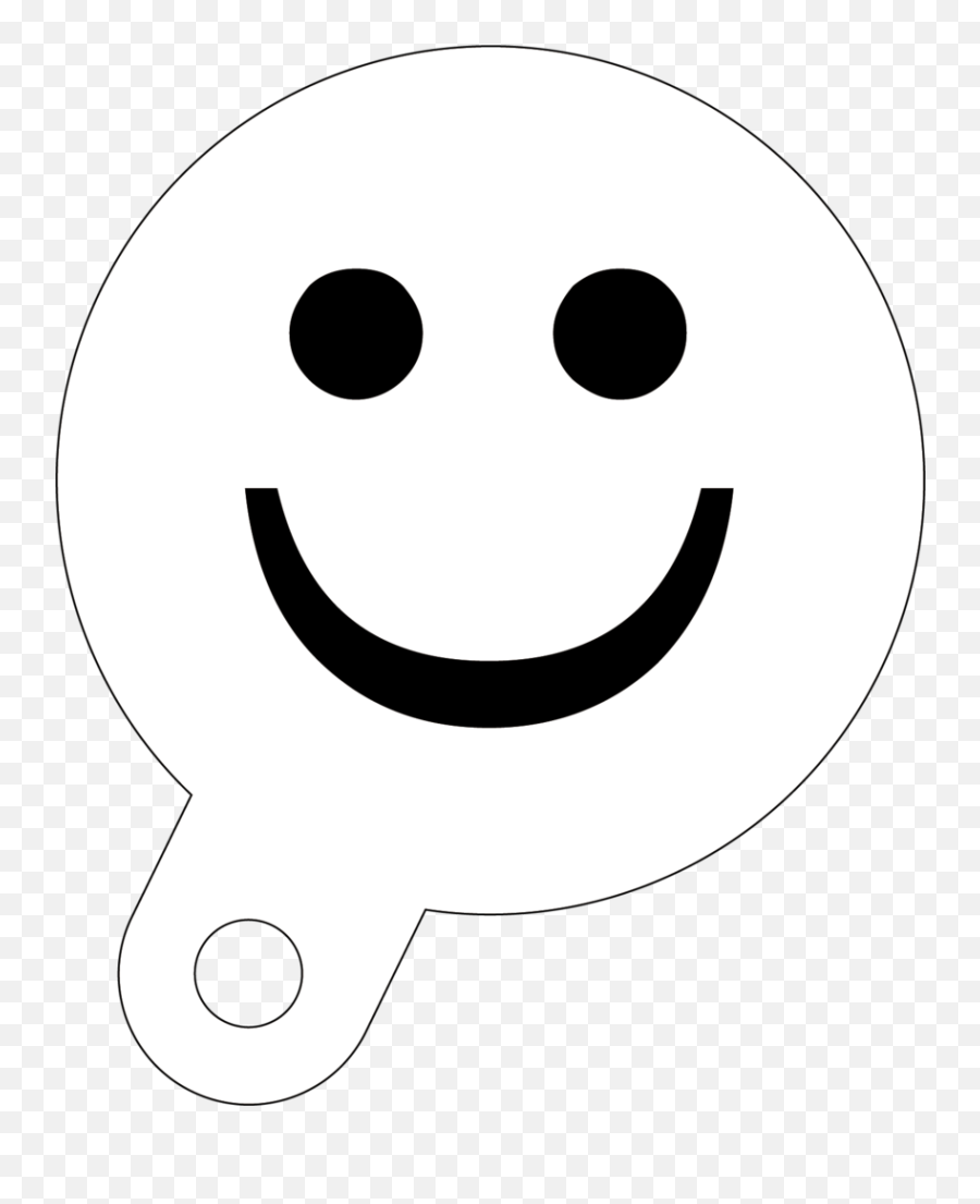 Cappuccino Smiley Coffee Stencil - Happy Emoji,Coffee Emoticon For Facebook