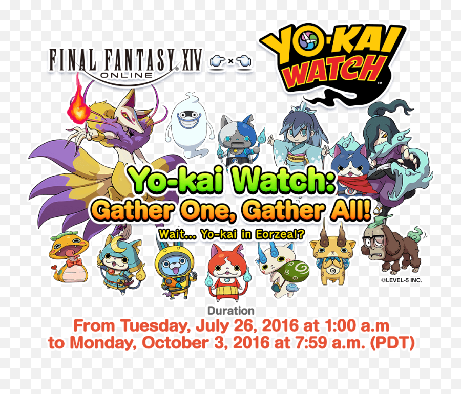 Gather One Gather All - Yokai Watch Final Fantasy Emoji,Ffxiv Ninja Rabbit Emoji