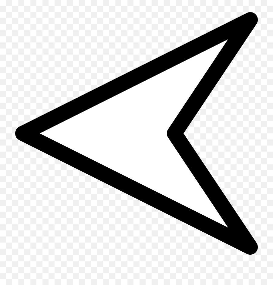 Triangle Arrow Left - Transparent Background White Arrow Png Emoji,Arrow Emojis