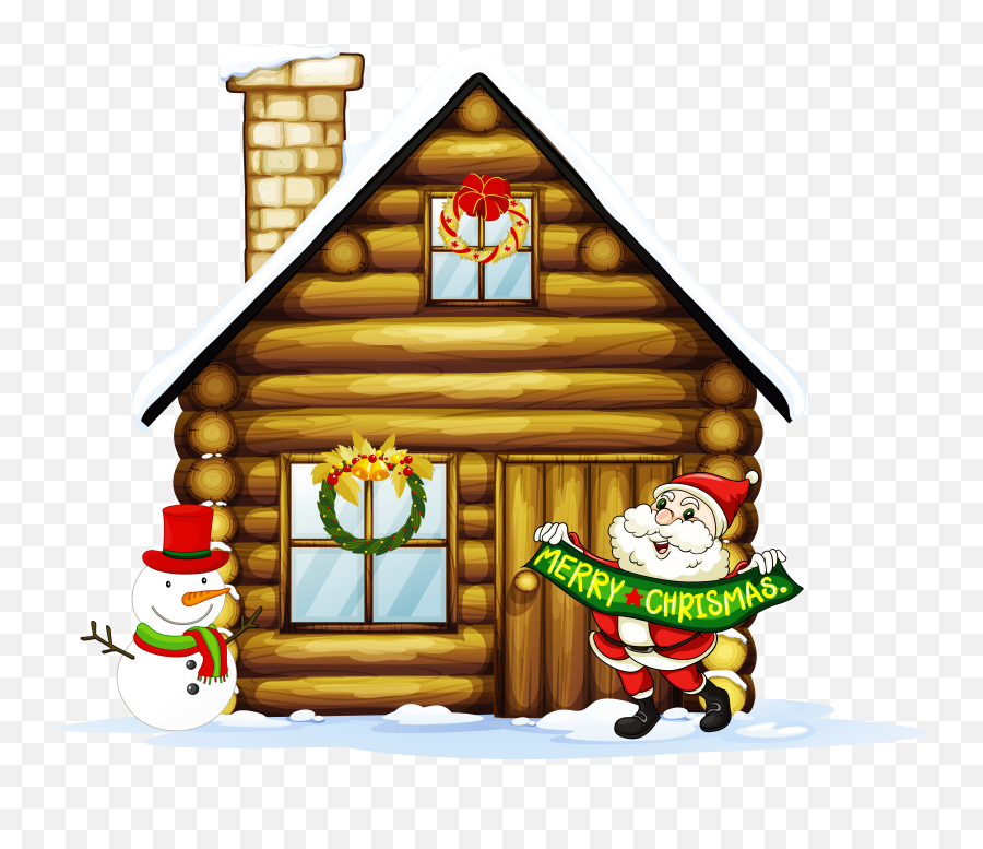 Library Of Christmas Lights - Clipart Santa House Emoji,House + Candy + House Emoji =