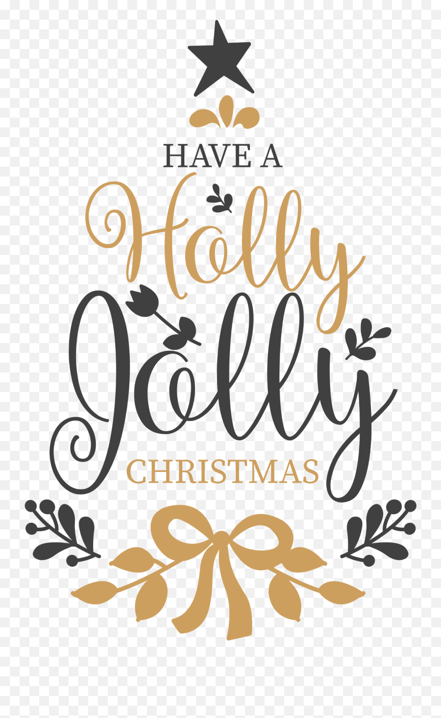Christmas Text Holly Jolly Star Sticker By Stephanie - Decorative Emoji,All Star Song As Emojis