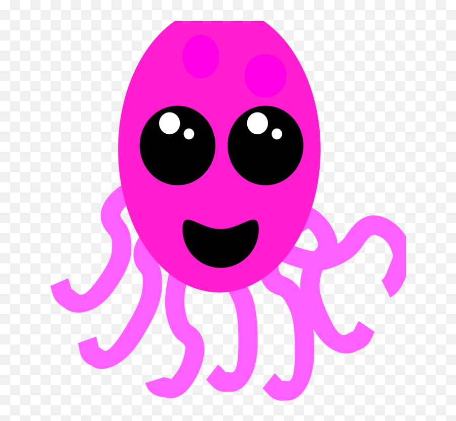 Pink Emoticon Purple Png Clipart - Dot Emoji,:octopus: Emoticon