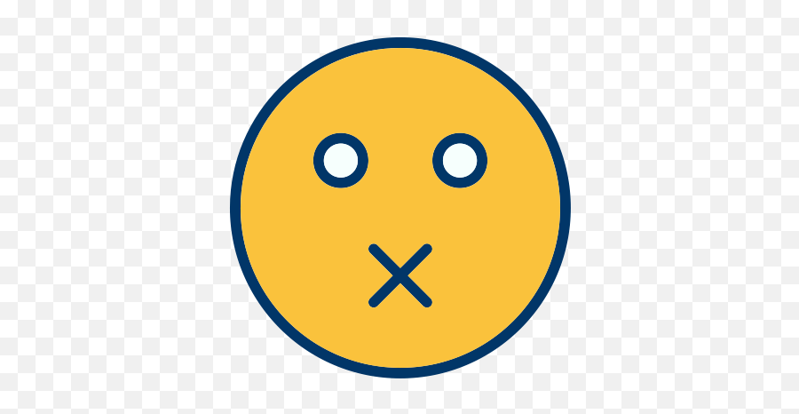 Mute Face Smiley Emoticon Icon - Una Cara En Silencio Emoji,Smiley Emoticon