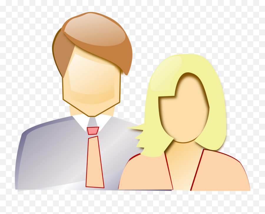 Drawing Of Couple With Blank Faces Free - Two Parents Emoji,Blank Faces To Draw In Emotions