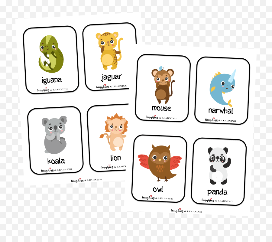 Free Printable Alphabet Animals Cards Laughing U0026 Learning - Printable Printable Flashcards Printable Animal Alphabet Emoji,Preschool Emotions Printables