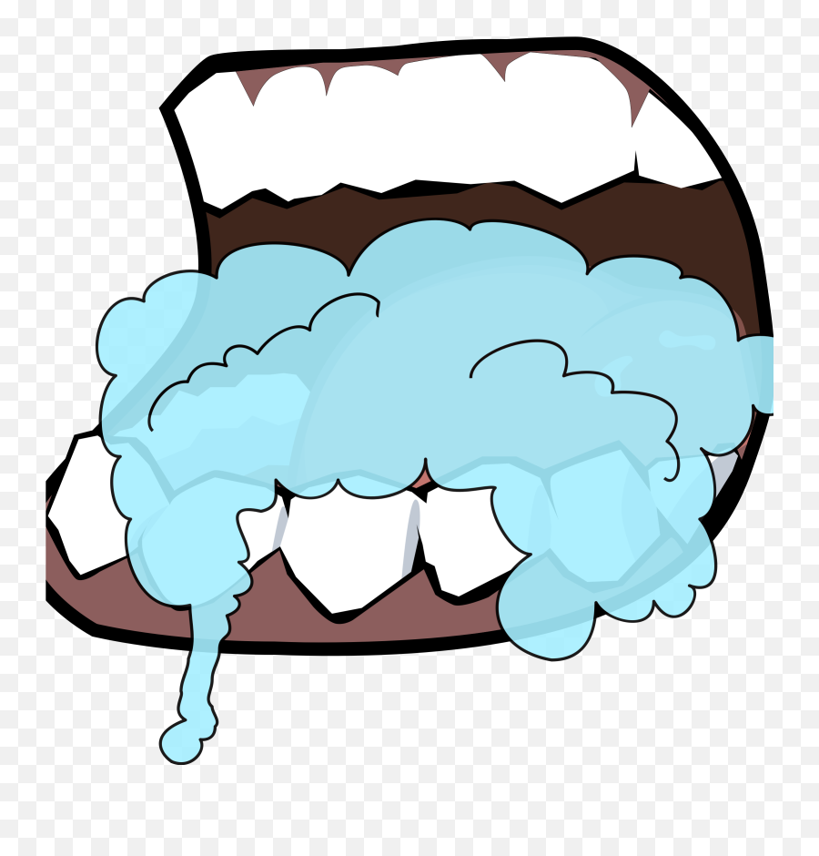 Mouth Easy Drawing Free Image Download - Foam Clipart Emoji,Foaming At The Mouth Emoticon