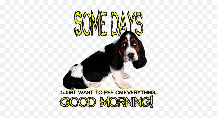 Good Morning - Animated Good Morning Dog Gif Emoji,Basset Hound Emoji