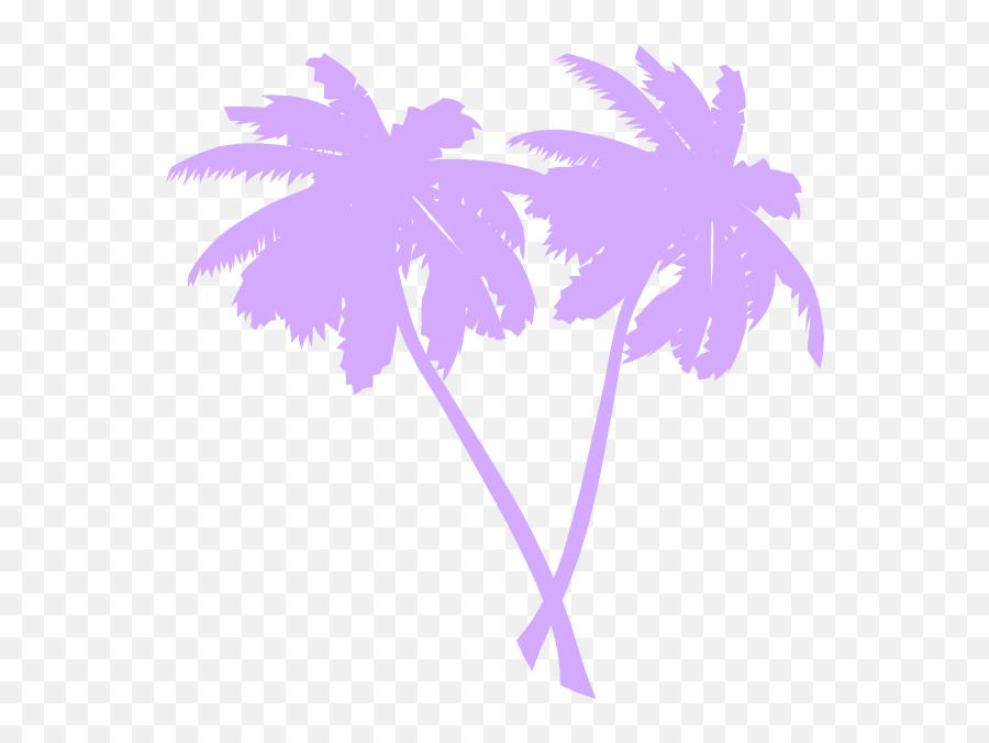 White Palm Tree Clipart Transparent Png - Purple Palm Tree Clip Art Emoji,Colorful Palm Trees With Emojis