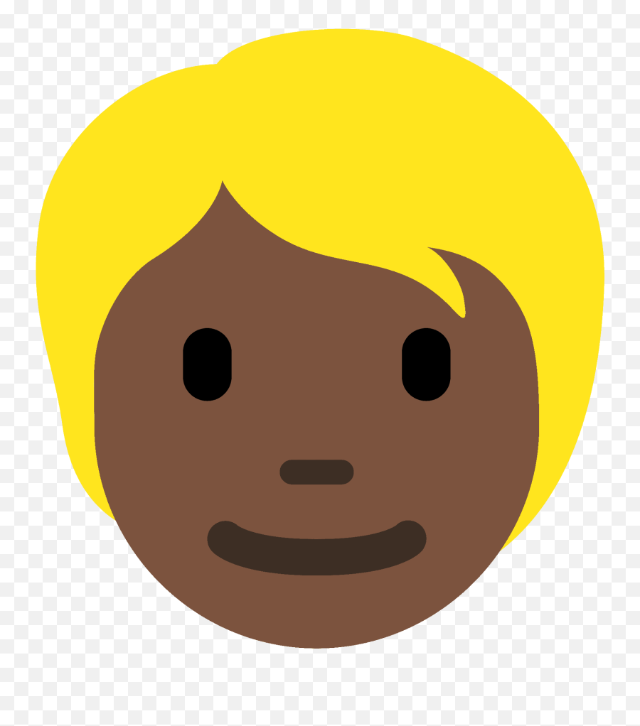 Dark Skin Tone Blond Hair Emoji - Happy,Blonde Emoji