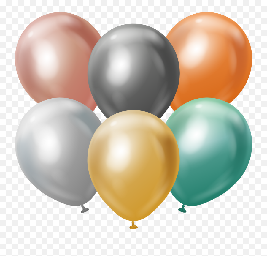 18 Kalisan Latex Balloons Mirror Assorted 25 Per Bag - Balloon Emoji,Discord Sp0nge Bobo Emoji