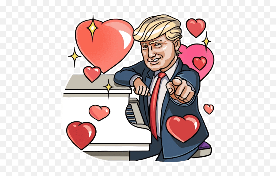 Donald Trump Stickers Pack By Oleg Sul - Happy Emoji,Usa Presidents Emoticon Trump Joke