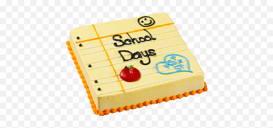 School Teacher Appreciation Square Ice Cream Cake - School Cakes Emoji,Square Emoticon Small