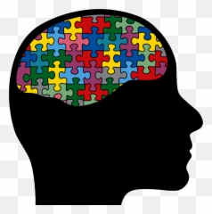 Mental Health Schizophrenia Art Clipart - Brain Puzzle Piece Autism Emoji,Schizophrenia & Emotions