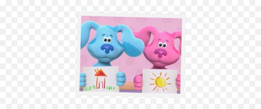 Blue And Magenta Give Each Other The Pictures We Made - Clues And You Magenta Emoji,Pink Pepper Emotions