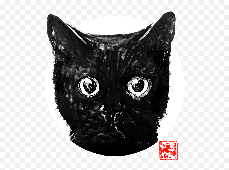 Black Cat T - Shirt For Sale By Pechane Sumie Emoji,Drawing Emojis On Android Wear