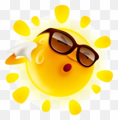 Download Summer Cute Sun Material Illustration Perspiration - Summer Sweat Clipart Emoji,Sweaty Emoticon