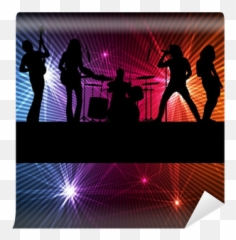 Rock Band Vector Background With Neon Wall Mural U2022 Pixers Emoji,Rock My Emotions Rockband Chart