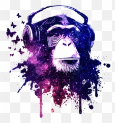 Monkey Sticker Challenge On Picsart Emoji,Monkey Headphones Emoji