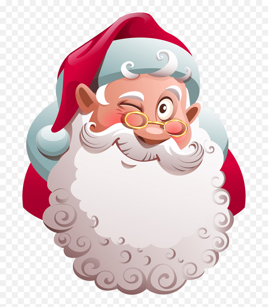 Free U0026 Cute Santa Face Clipart For Your Holiday Decorations - Santa Face Clipart Png Emoji,Santa Emoji