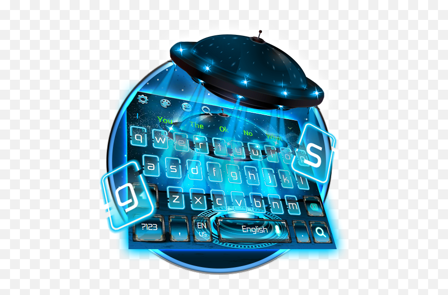 Radiant Ufo Space Craft Keyboard Theme - Office Equipment Emoji,Space Emojis