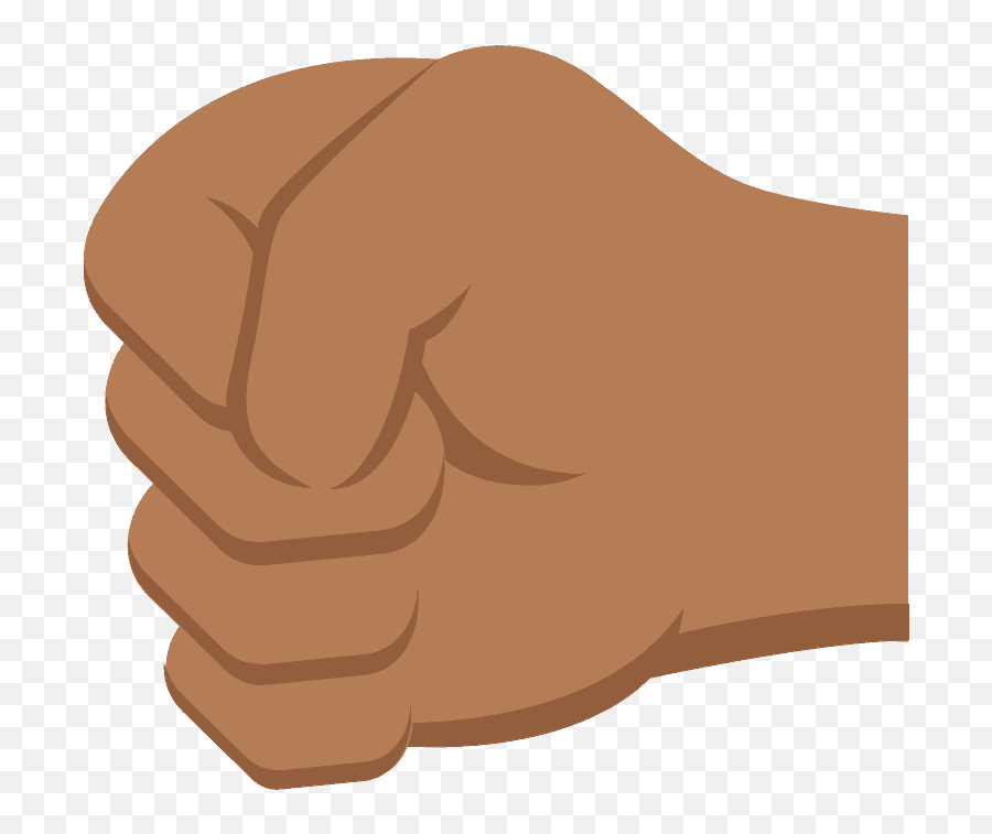 Left - Left Facingfist Emoji,Brown Raised Fist Emoji