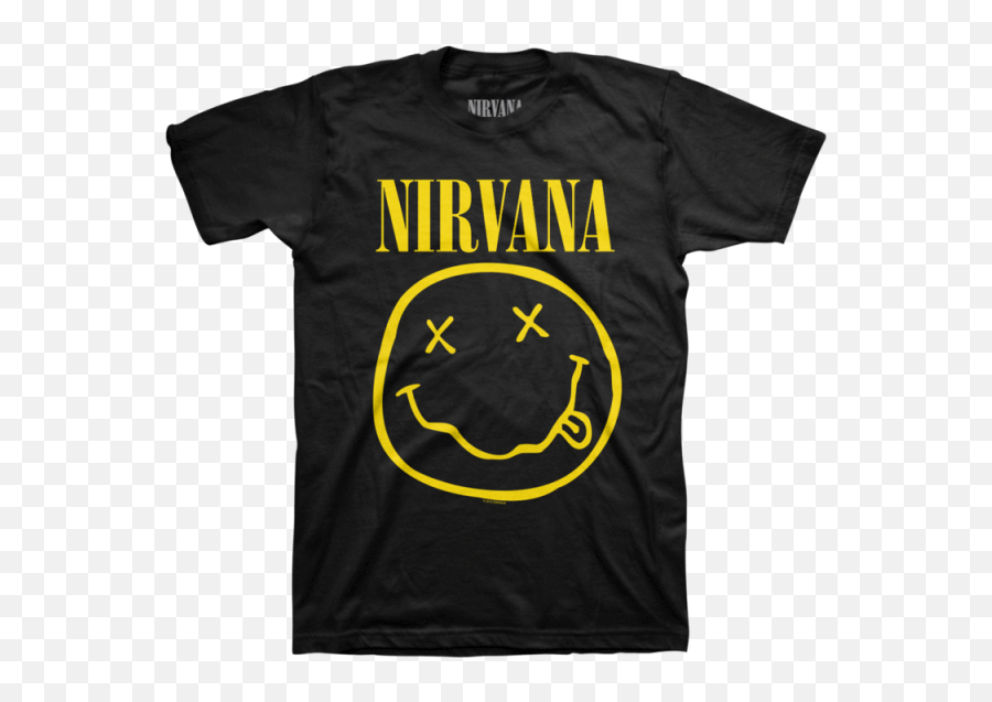 Smiley T - Shirt Nirvana Logo Emoji,Emoticon Tshirts