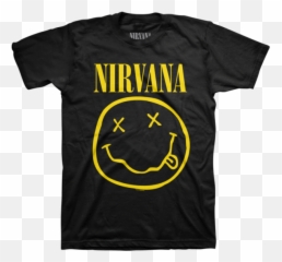 Smiley T - Shirt Nirvana Logo Emoji,Emoticon Tshirts