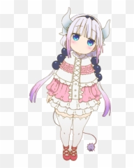 Kanna Cute Girlcute Amine Sticker - Kanna Kamui Miss Dragon Maid Emoji,Kanna Emoji