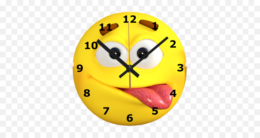 Wanduhren Wall Clock Funny Face 25cm Kids Children Bedroom - Funny Clock Face Png Emoji,How To Make Penguin Emoticon