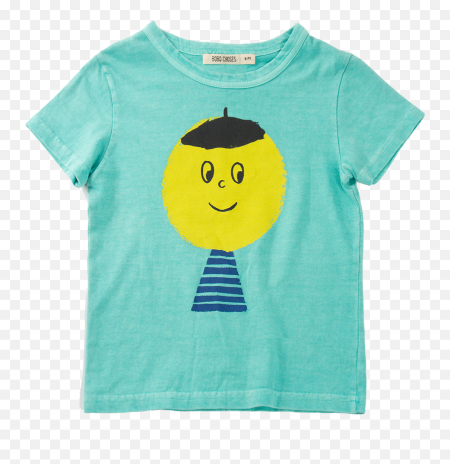 Bobo Choses Short Sleeve T - Shirt Artist Orange Mayonnaise Short Sleeve Emoji,Bbm Emoticons Pillows