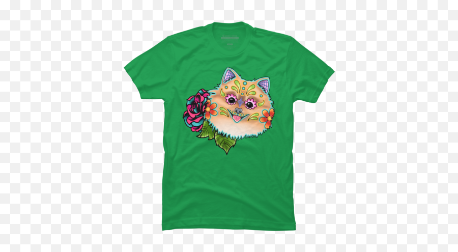 Green Dog T - Shirts Design By Humans Cute Simple Design For T Shirt Emoji,Tan Disney Emojis