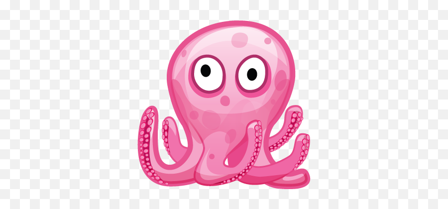 Pink Octopus Kids Sticker - Plural Of Octopus Emoji,Octopus Changing Color To Match Emotion