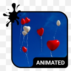 Love Balloons Animated Keyboard Live - Android Emoji,Emoji Tripple Hearts