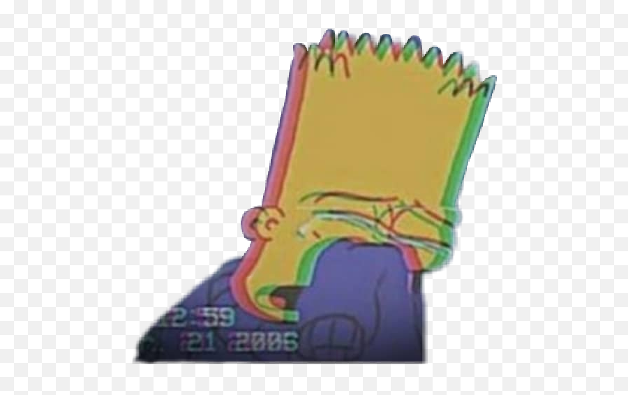 Bard Simpsons Sad Sticker - Sad Exe Emoji,Sad Little Bard Emoji