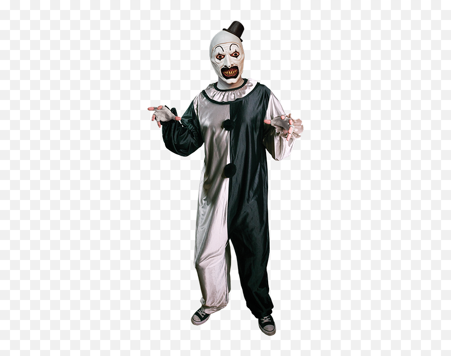 Terrifier Art The Clown Deluxe Adult Costume Deanu0027s Party Mania - Art The Clown Costume Emoji,Emoji Adult Halloween Costumes