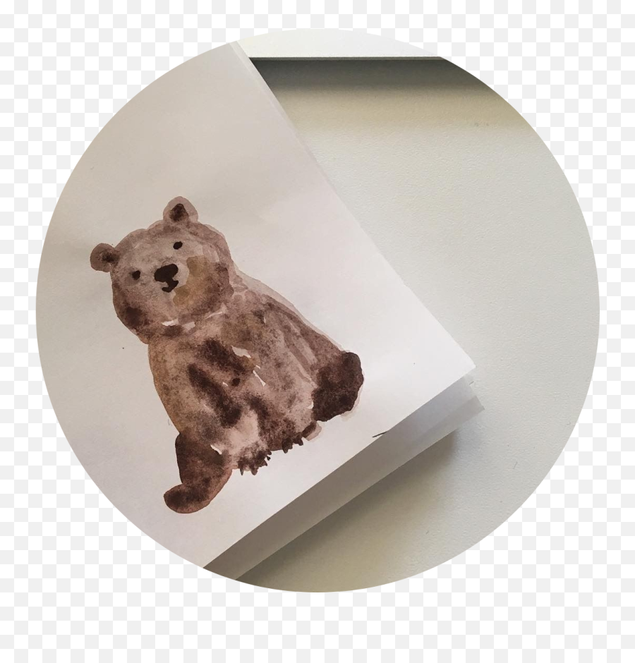 Tumblr Aesthetic Brown Pastel Bear - Brown Bear Aesthetic Painting Emoji,Grizzly Bear Emoji Android