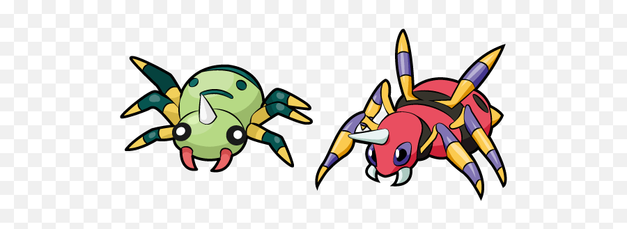 Pokemon Cursors Collection - Spinarak And Ariados Emoji,Yee Haw Emoji Body