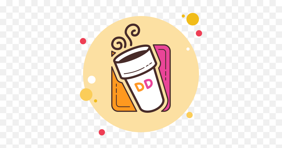 Dunkin Donuts Icon In Circle Bubbles Style - Dunkin Donuts Logo Emoji,Dunkin Donuts Pumpkin Coffee Emoticons