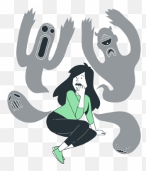 Schizophrenia Customizable Cartoon - Schizophrenia Illustration Png Emoji,Schizophrenia & Emotions