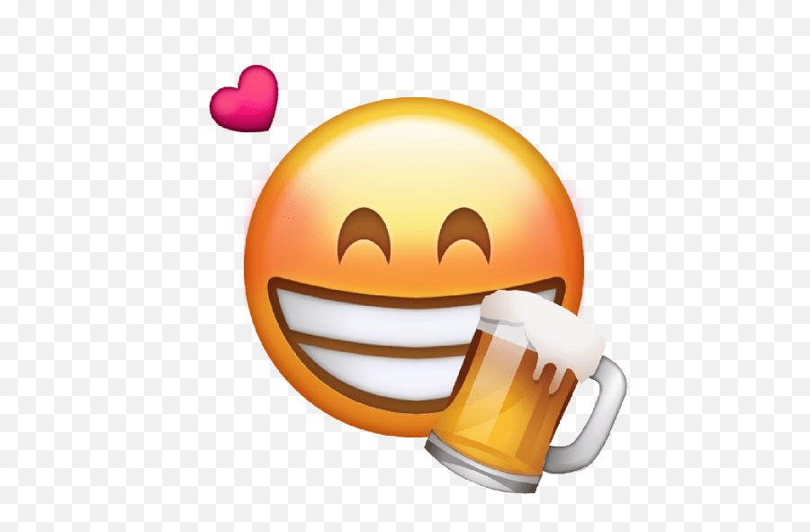Heart Anger Emoji Png Background Image Png Mart - Beer Glassware,Beer Emoji